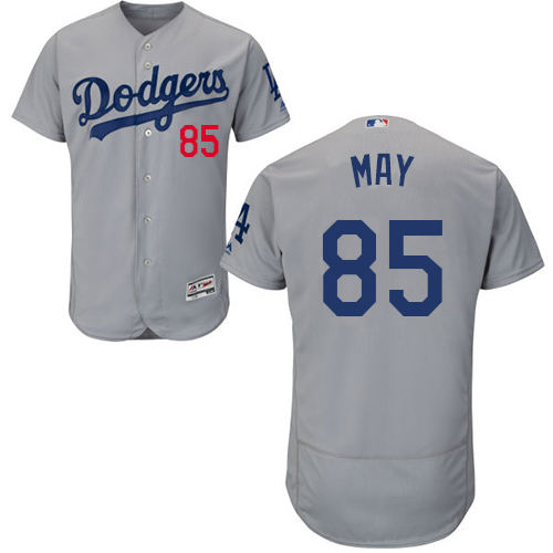 Dodgers #85 Dustin May Grey Flexbase Authentic Collection Stitched MLB Jersey Dodgers #85 Dustin May Grey Flexbase Authentic Collection Stitched MLB Jersey