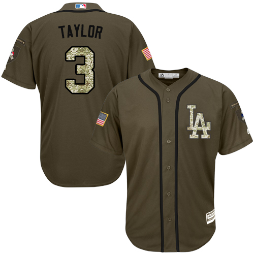 Dodgers #3 Chris Taylor Green Salute to Service Stitched MLB Jersey Dodgers #3 Chris Taylor Green Salute to Service Stitched MLB Jersey