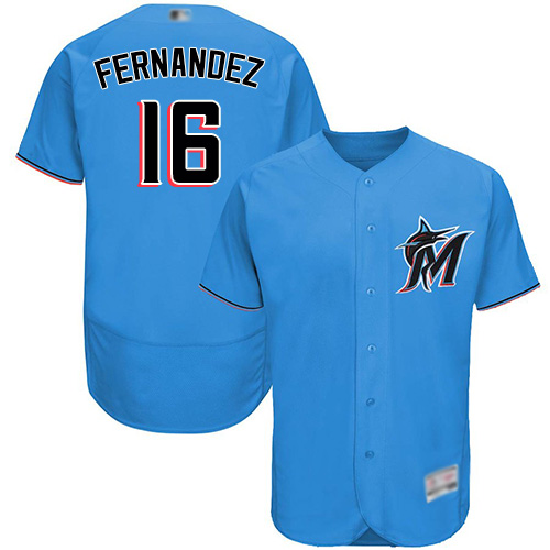 marlins #16 Jose Fernandez Blue Flexbase Authentic Collection Stitched MLB Jersey marlins #16 Jose Fernandez Blue Flexbase Authentic Collection Stitched MLB Jersey