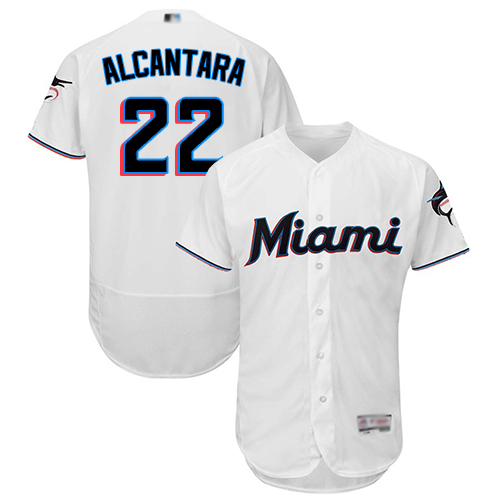 marlins #22 Sandy Alcantara White Flexbase Authentic Collection Stitched MLB Jersey marlins #22 Sandy Alcantara White Flexbase Authentic Collection Stitched MLB Jersey