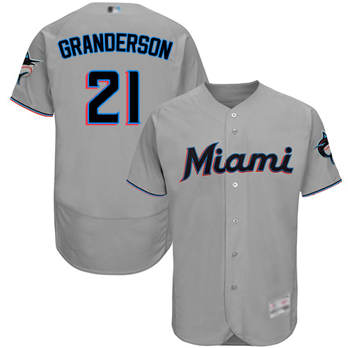 marlins #21 Curtis Granderson Grey Flexbase Authentic Collection Stitched MLB Jersey marlins #21 Curtis Granderson Grey Flexbase Authentic Collection Stitched MLB Jersey