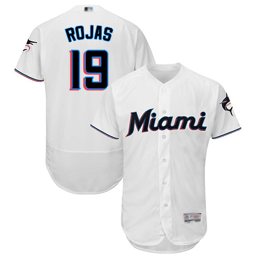marlins #19 Miguel Rojas White Flexbase Authentic Collection Stitched MLB Jersey marlins #19 Miguel Rojas White Flexbase Authentic Collection Stitched MLB Jersey