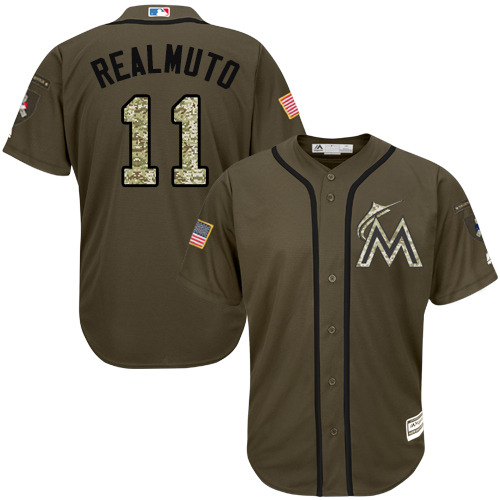 marlins #11 JT Realmuto Green Salute to Service Stitched MLB Jersey marlins #11 JT Realmuto Green Salute to Service Stitched MLB Jersey