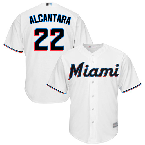 marlins #22 Sandy Alcantara White New Cool Base Stitched MLB Jersey marlins #22 Sandy Alcantara White New Cool Base Stitched MLB Jersey