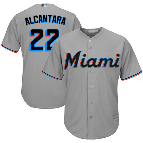 marlins #22 Sandy Alcantara Grey New Cool Base Stitched MLB Jersey marlins #22 Sandy Alcantara Grey New Cool Base Stitched MLB Jersey