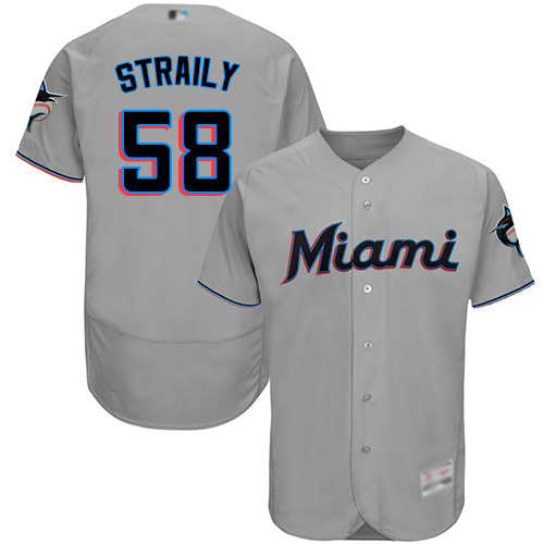 marlins #58 Dan Straily Grey Flexbase Authentic Collection Stitched MLB Jersey marlins #58 Dan Straily Grey Flexbase Authentic Collection Stitched MLB Jersey