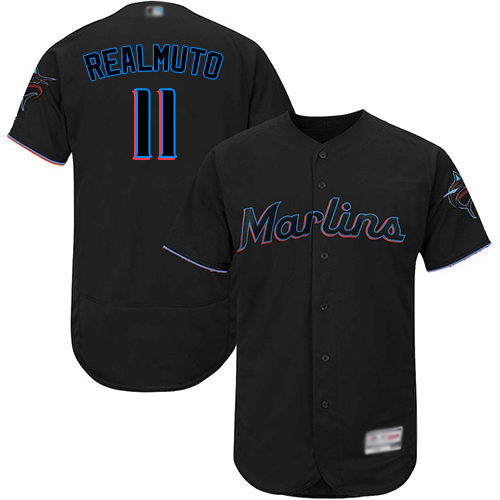 marlins #11 JT Realmuto Black Flexbase Authentic Collection Stitched MLB Jersey marlins #11 JT Realmuto Black Flexbase Authentic Collection Stitched MLB Jersey