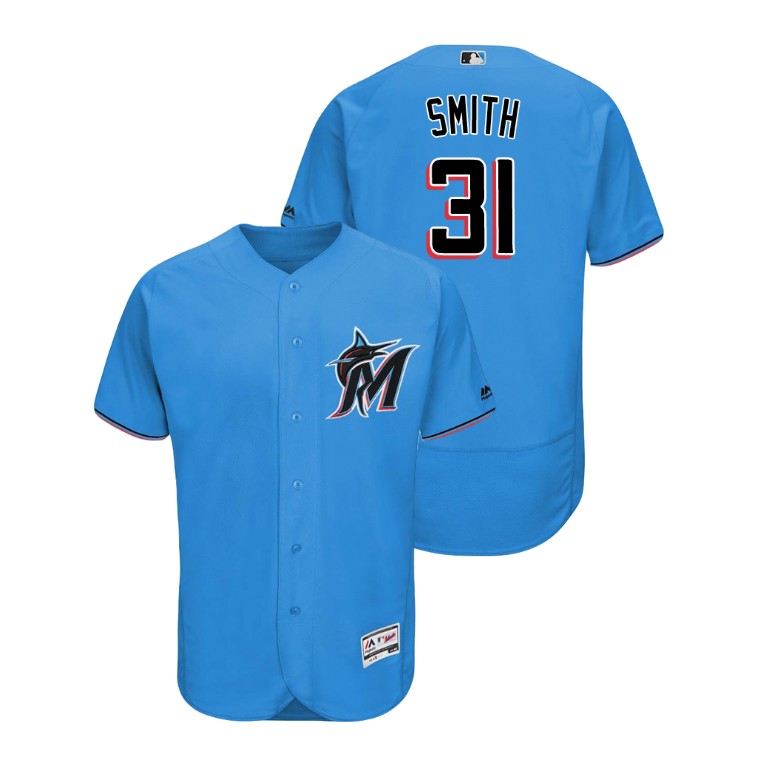 marlins #31 Caleb Smith Blue Alternate 2019 Authentic Collection Flex Base Stitched MLB Jersey marlins #31 Caleb Smith Blue Alternate 2019 Authentic Collection Flex Base Stitched MLB Jersey