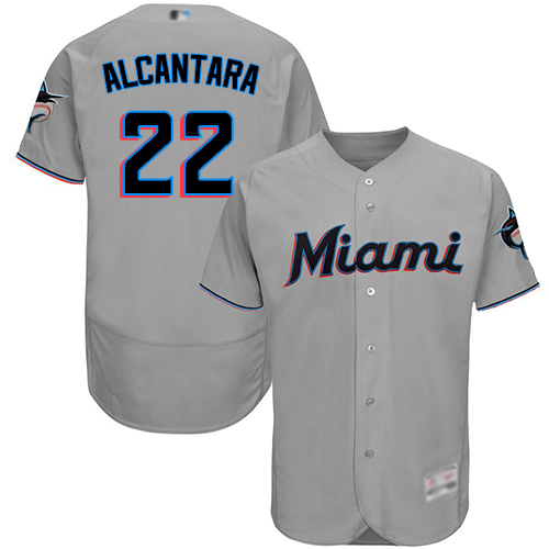 marlins #22 Sandy Alcantara Grey Flexbase Authentic Collection Stitched MLB Jersey marlins #22 Sandy Alcantara Grey Flexbase Authentic Collection Stitched MLB Jersey