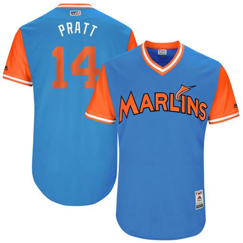 marlins #14 Martin Prado Blue "Pratt" Players Weekend Authentic Stitched MLB Jersey marlins #14 Martin Prado Blue "Pratt" Players Weekend Authentic Stitched MLB Jersey