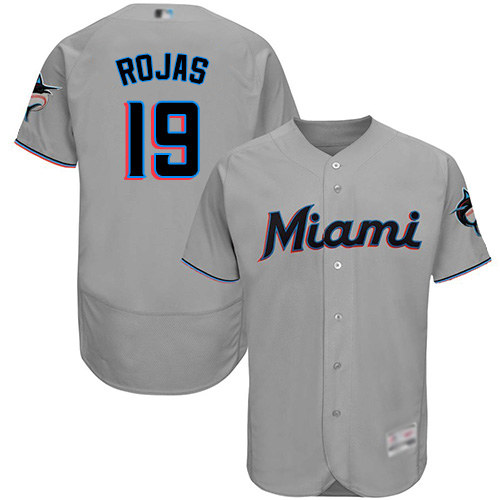 marlins #19 Miguel Rojas Grey Flexbase Authentic Collection Stitched MLB Jersey marlins #19 Miguel Rojas Grey Flexbase Authentic Collection Stitched MLB Jersey