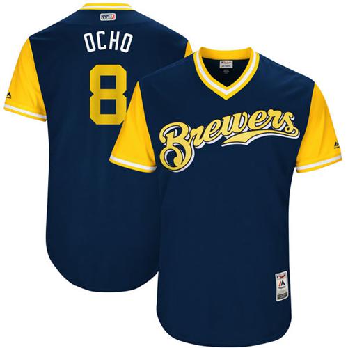 Brewers #8 Ryan Braun Navy 