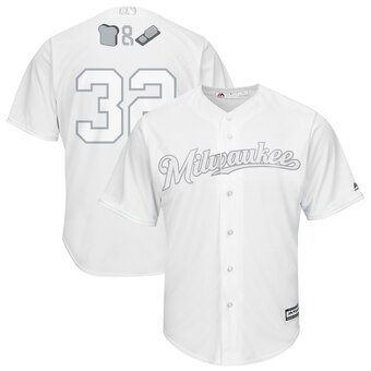 Milwaukee Brewers #32 Jeremy Jeffress Majestic 2019 Players' Weekend Cool Base Player Jersey White Milwaukee Brewers #32 Jeremy Jeffress Majestic 2019 Players' Weekend Cool Base Player Jersey White