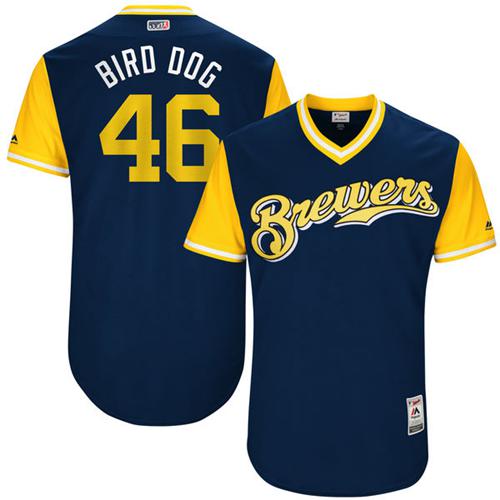 Brewers #46 Corey Knebel Navy 