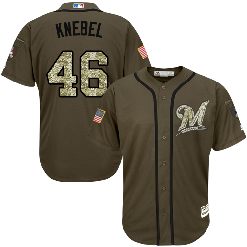 Brewers #46 Corey Knebel Green Salute to Service Stitched MLB Jersey Brewers #46 Corey Knebel Green Salute to Service Stitched MLB Jersey