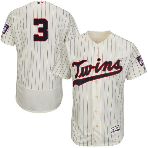 Twins #3 Harmon Killebrew Cream Strip Flexbase Authentic Collection Stitched MLB Jersey Twins #3 Harmon Killebrew Cream Strip Flexbase Authentic Collection Stitched MLB Jersey