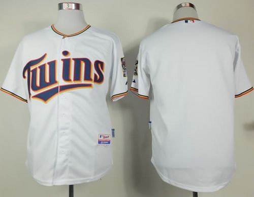 Twins Blank White Home Cool Base Stitched MLB Jersey Twins Blank White Home Cool Base Stitched MLB Jersey
