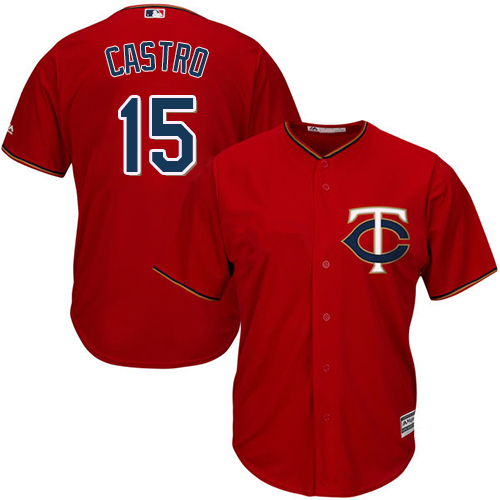 Twins #15 Jason Castro Red Cool Base Stitched MLB Jersey Twins #15 Jason Castro Red Cool Base Stitched MLB Jersey