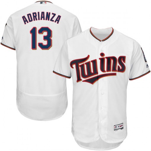 Twins #13 Ehire Adrianza White Flexbase Authentic Collection Stitched MLB Jersey Twins #13 Ehire Adrianza White Flexbase Authentic Collection Stitched MLB Jersey