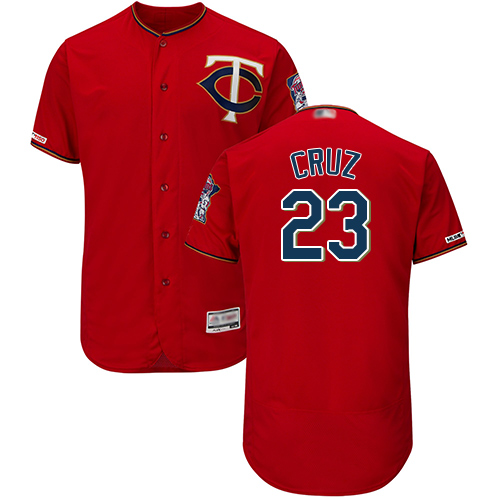 Twins #23 Nelson Cruz Red Flexbase Authentic Collection Stitched MLB Jersey Twins #23 Nelson Cruz Red Flexbase Authentic Collection Stitched MLB Jersey