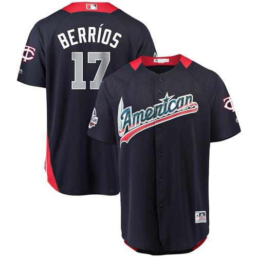 Twins #17 Jose Berrios Navy Blue 2018 All-Star American League Stitched MLB Jersey Twins #17 Jose Berrios Navy Blue 2018 All-Star American League Stitched MLB Jersey