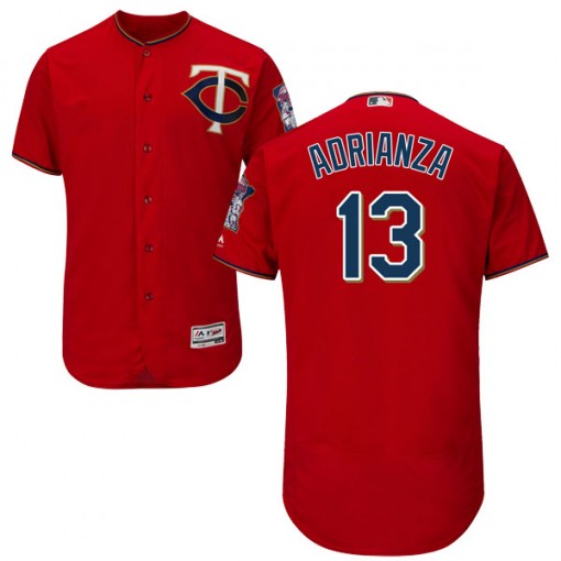 Twins #13 Ehire Adrianza Red Flexbase Authentic Collection Stitched MLB Jersey Twins #13 Ehire Adrianza Red Flexbase Authentic Collection Stitched MLB Jersey
