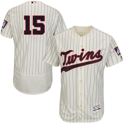 Twins #15 Jason Castro Cream Strip Flexbase Authentic Collection Stitched MLB Jersey Twins #15 Jason Castro Cream Strip Flexbase Authentic Collection Stitched MLB Jersey