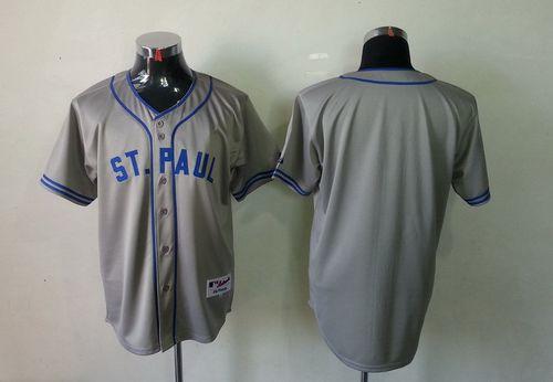Twins Blank Grey 1948 St. Paul Saints Turn Back The Clock Stitched MLB Jersey Twins Blank Grey 1948 St. Paul Saints Turn Back The Clock Stitched MLB Jersey