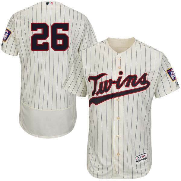 Twins #26 Max Kepler Cream Strip Flexbase Authentic Collection Stitched MLB Jersey Twins #26 Max Kepler Cream Strip Flexbase Authentic Collection Stitched MLB Jersey