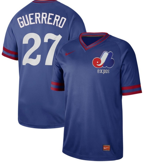 Nike Expos #27 Vladimir Guerrero Royal Authentic Cooperstown Collection Stitched MLB Jersey Nike Expos #27 Vladimir Guerrero Royal Authentic Cooperstown Collection Stitched MLB Jersey