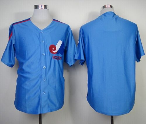 Mitchell And Ness Expos Blank Blue Throwback Stitched MLB Jersey Mitchell And Ness Expos Blank Blue Throwback Stitched MLB Jersey