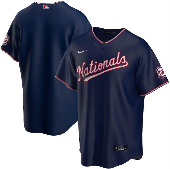 Men's Washington Nationals Blank Navy MLB Cool Base Stitched Jersey Men's Washington Nationals Blank Navy MLB Cool Base Stitched Jersey