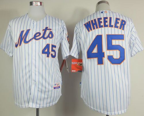 Mets #45 Zack Wheeler White(Blue Strip) Home Cool Base Stitched MLB Jersey Mets #45 Zack Wheeler White(Blue Strip) Home Cool Base Stitched MLB Jersey