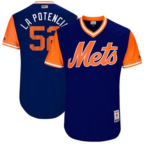 Mets #52 Yoenis Cespedes Royal "La Potencia" Players Weekend Authentic Stitched MLB Jersey Mets #52 Yoenis Cespedes Royal "La Potencia" Players Weekend Authentic Stitched MLB Jersey