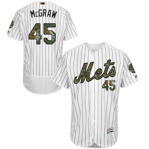 Mets #45 Tug McGraw White(Blue Strip) Flexbase Authentic Collection Memorial Day Stitched MLB Jersey Mets #45 Tug McGraw White(Blue Strip) Flexbase Authentic Collection Memorial Day Stitched MLB Jersey