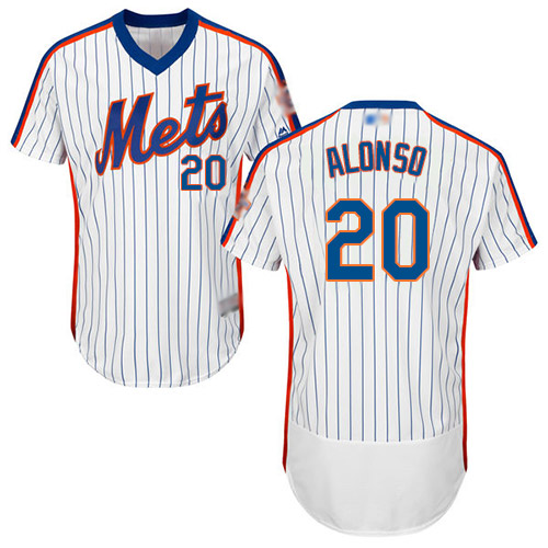 Mets #20 Pete Alonso White(Blue Strip) Flexbase Authentic Collection Alternate Stitched MLB Jersey Mets #20 Pete Alonso White(Blue Strip) Flexbase Authentic Collection Alternate Stitched MLB Jersey