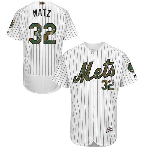 Mets #32 Steven Matz White(Blue Strip) Flexbase Authentic Collection Memorial Day Stitched MLB Jersey Mets #32 Steven Matz White(Blue Strip) Flexbase Authentic Collection Memorial Day Stitched MLB Jersey