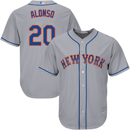 Mets #20 Pete Alonso Grey New Cool Base Stitched MLB Jersey Mets #20 Pete Alonso Grey New Cool Base Stitched MLB Jersey