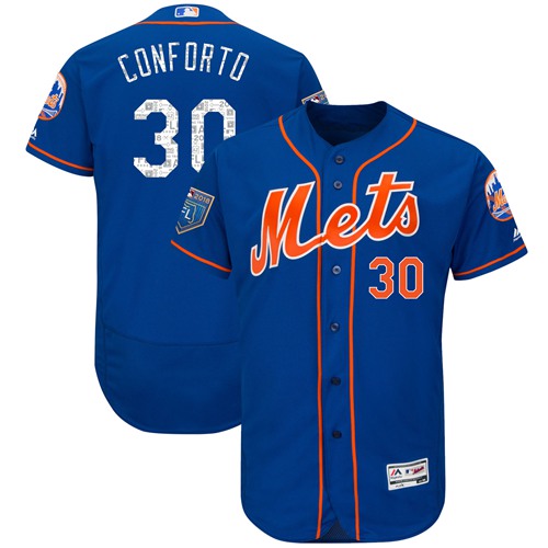 Mets #30 Michael Conforto Blue 2018 Spring Training Authentic Flex Base Stitched MLB Jersey Mets #30 Michael Conforto Blue 2018 Spring Training Authentic Flex Base Stitched MLB Jersey