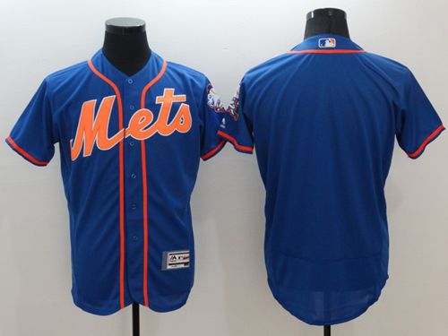 Mets Blank Blue Flexbase Authentic Collection Stitched MLB Jersey Mets Blank Blue Flexbase Authentic Collection Stitched MLB Jersey