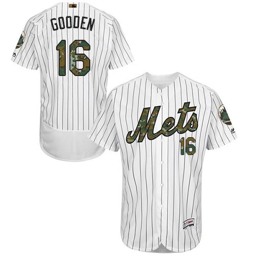 Mets #16 Dwight Gooden White(Blue Strip) Flexbase Authentic Collection Memorial Day Stitched MLB Jersey Mets #16 Dwight Gooden White(Blue Strip) Flexbase Authentic Collection Memorial Day Stitched MLB Jersey