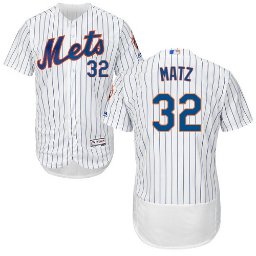 Mets #32 Steven Matz White(Blue Strip) Flexbase Authentic Collection Stitched MLB Jersey Mets #32 Steven Matz White(Blue Strip) Flexbase Authentic Collection Stitched MLB Jersey