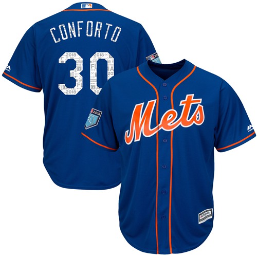 Mets #30 Michael Conforto Blue 2018 Spring Training Cool Base Stitched MLB Jersey Mets #30 Michael Conforto Blue 2018 Spring Training Cool Base Stitched MLB Jersey