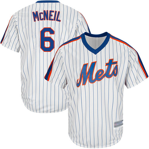 Mets #6 Jeff McNeil White(Blue Strip) New Cool Base Alternate Stitched MLB Jersey Mets #6 Jeff McNeil White(Blue Strip) New Cool Base Alternate Stitched MLB Jersey