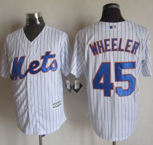 Mets #45 Zack Wheeler White(Blue Strip) New Cool Base Stitched MLB Jersey Mets #45 Zack Wheeler White(Blue Strip) New Cool Base Stitched MLB Jersey