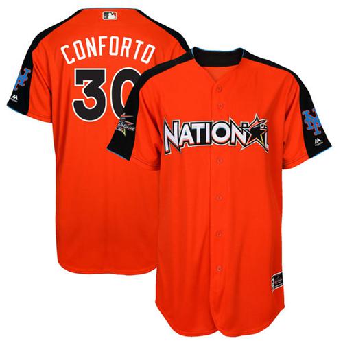Mets #30 Michael Conforto Orange 2017 All-Star National League Stitched MLB Jersey Mets #30 Michael Conforto Orange 2017 All-Star National League Stitched MLB Jersey