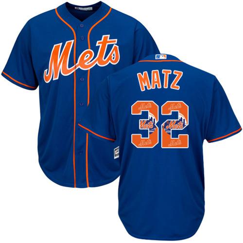 Mets #32 Steven Matz Blue Team Logo Fashion Stitched MLB Jersey Mets #32 Steven Matz Blue Team Logo Fashion Stitched MLB Jersey