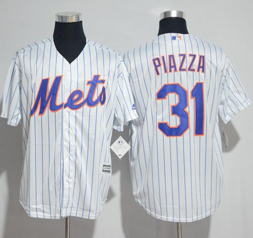Mets #31 Mike Piazza White(Blue Strip) New Cool Base Stitched MLB Jersey Mets #31 Mike Piazza White(Blue Strip) New Cool Base Stitched MLB Jersey
