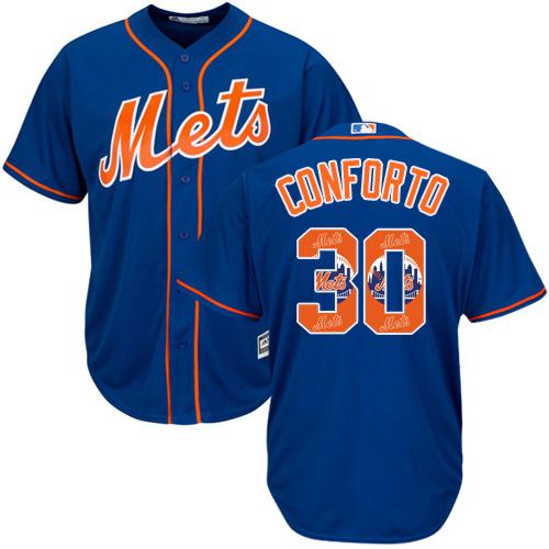 Mets #30 Michael Conforto Blue Team Logo Fashion Stitched MLB Jersey Mets #30 Michael Conforto Blue Team Logo Fashion Stitched MLB Jersey