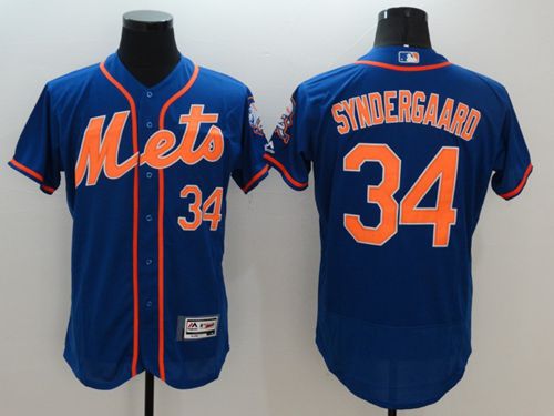Mets #34 Noah Syndergaard Blue Flexbase Authentic Collection Stitched MLB Jersey Mets #34 Noah Syndergaard Blue Flexbase Authentic Collection Stitched MLB Jersey